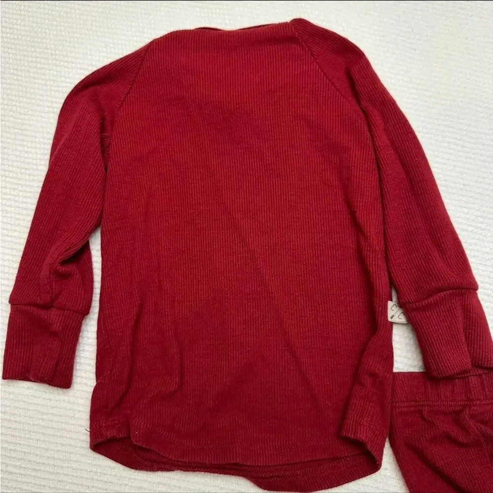 Childhoods Clothing Ribbed Knit Pants and Shirt Night Set 6-12 months
